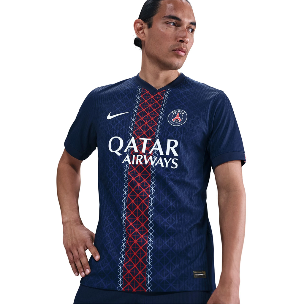 Nike Men's Chevalier Paris Saint-Germain Authentic Home Jersey 25/26 w/ Champions League Patches (Navy)