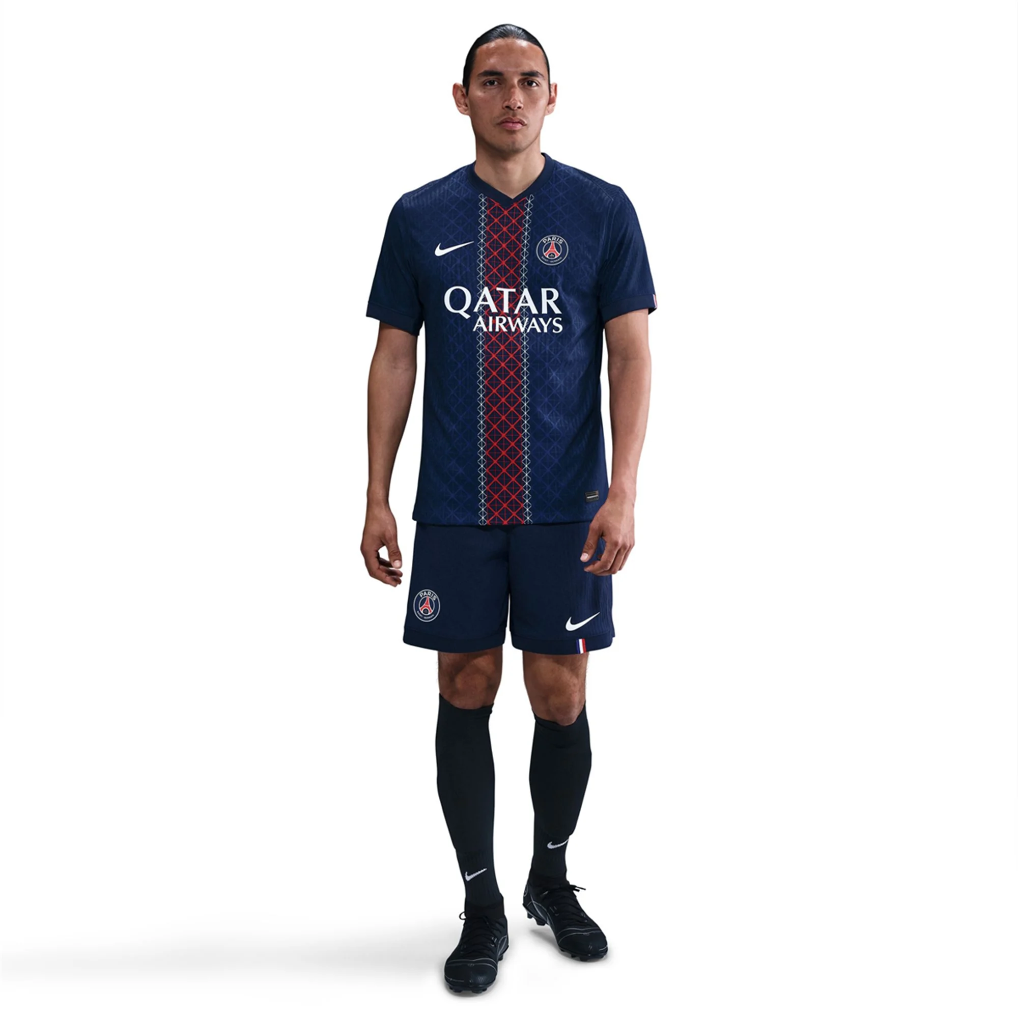 Nike Men's Mayulu Paris Saint-Germain Authentic Home Jersey 25/26 w/ Champions League Patches (Navy)