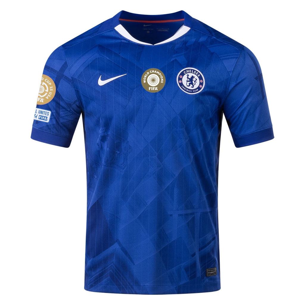 Nike Chelsea Home Jersey w/ Club World Cup Champions Patches 25/26 (Rush Blue/White/Speed Red)