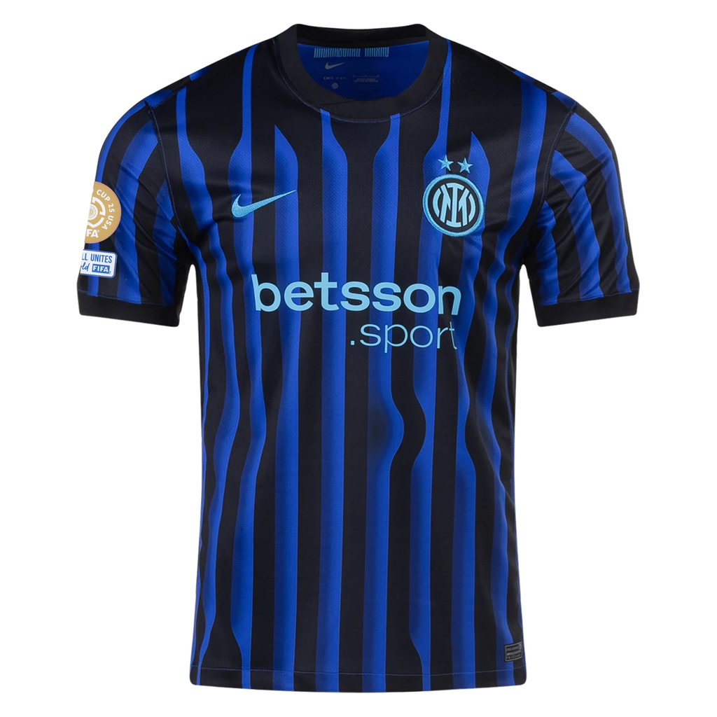 Nike Inter Milan Home Jersey w/ Club World Cup Patches 25/26 (Lyon Blue/Black/Chlorine Blue)