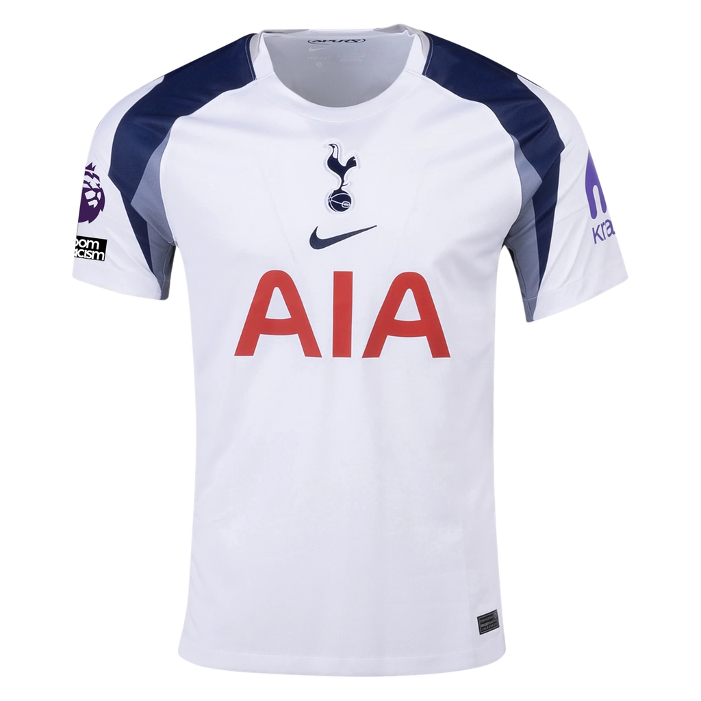 Nike Danso Tottenham Hotspurs Home Jersey w/ EPL + No Room For Racism Patch 25/26 (White/Iron/Binary Blue)
