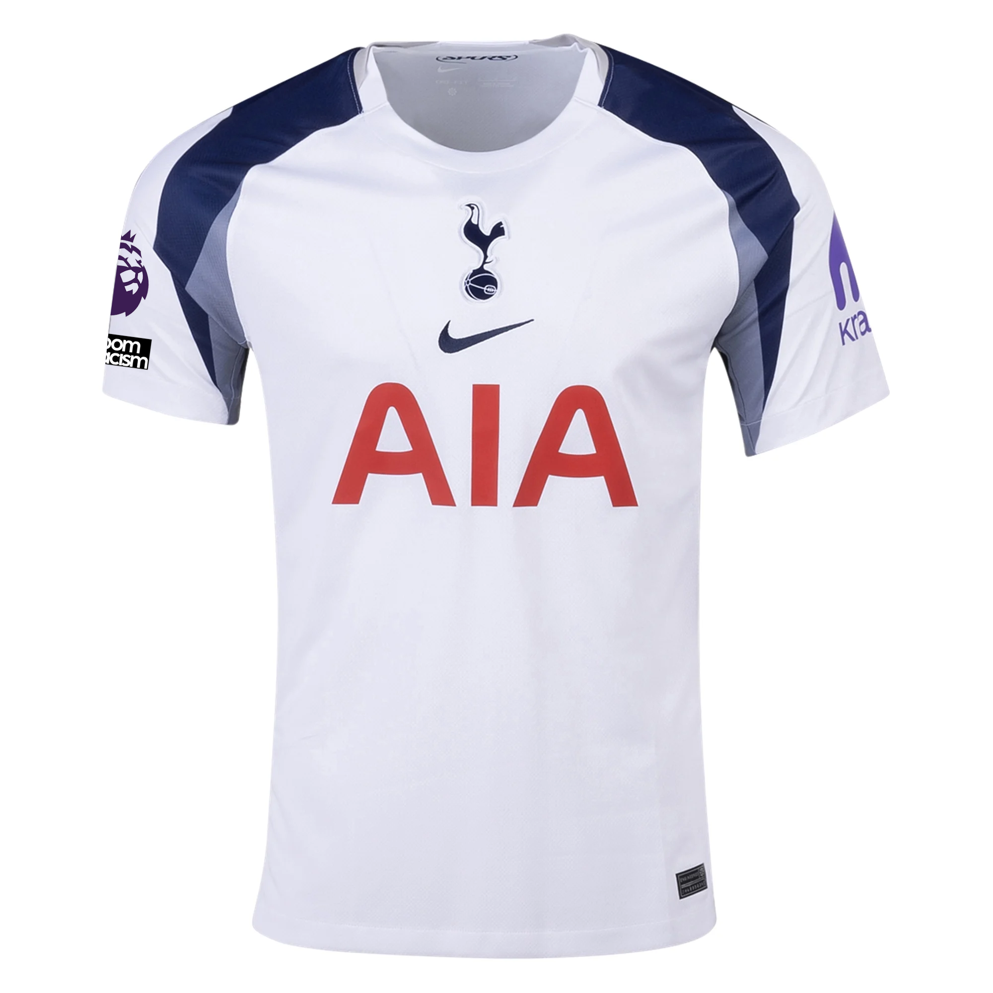 Nike Odobert Tottenham Hotspurs Home Jersey w/ EPL + No Room For Racism Patch 25/26 (White/Iron/Binary Blue)
