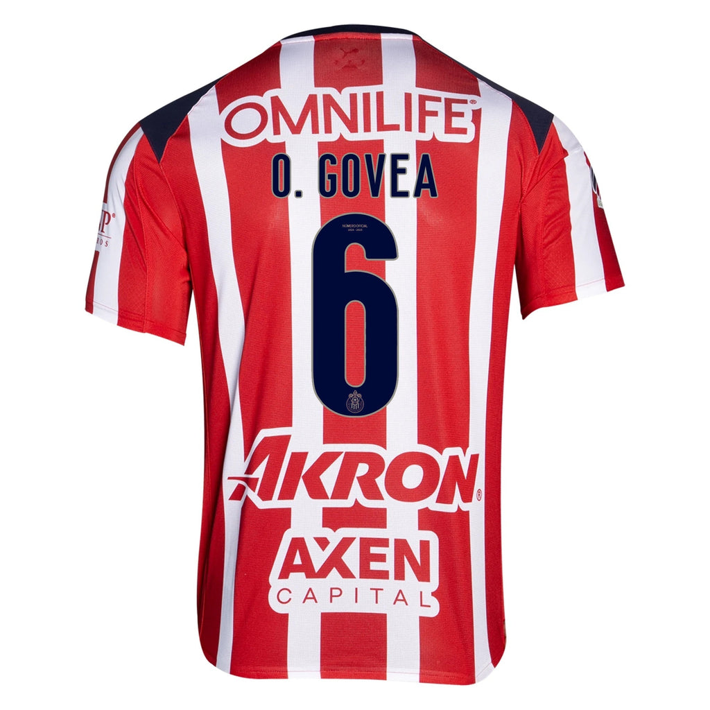 Puma Omar Govea Men's Chivas De Guadalajara Home Jersey 25/26 (Puma Red/White)