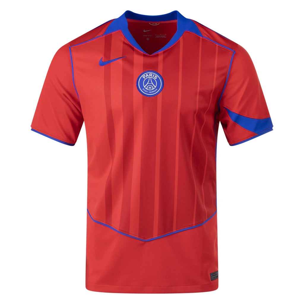 Nike Men's Paris Saint-Germain T90 Third Jersey 25/26 (Sport Red/Hyper Royal)