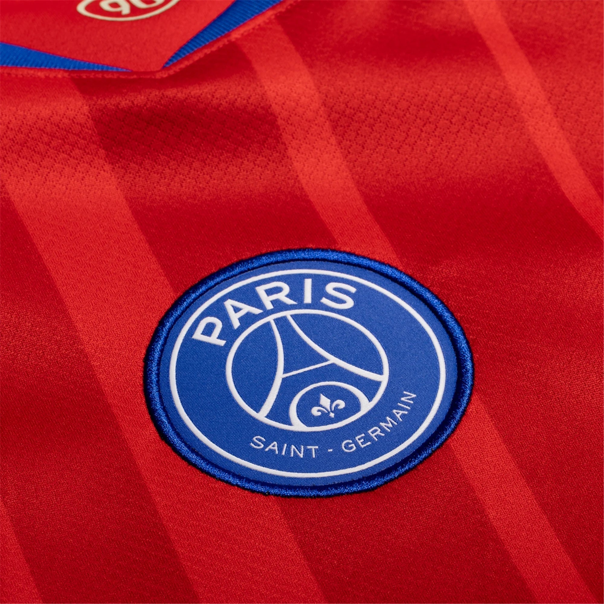 Nike Men's Paris Saint-Germain Authentic Archaf Hakimi Third Jersey w/ Champions League Patches 25/26 (Sport Red/Hyper Royal)
