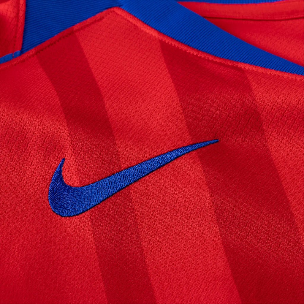 Nike Men's Paris Saint-Germain Authentic Archaf Hakimi Third Jersey w/ Champions League Patches 25/26 (Sport Red/Hyper Royal)