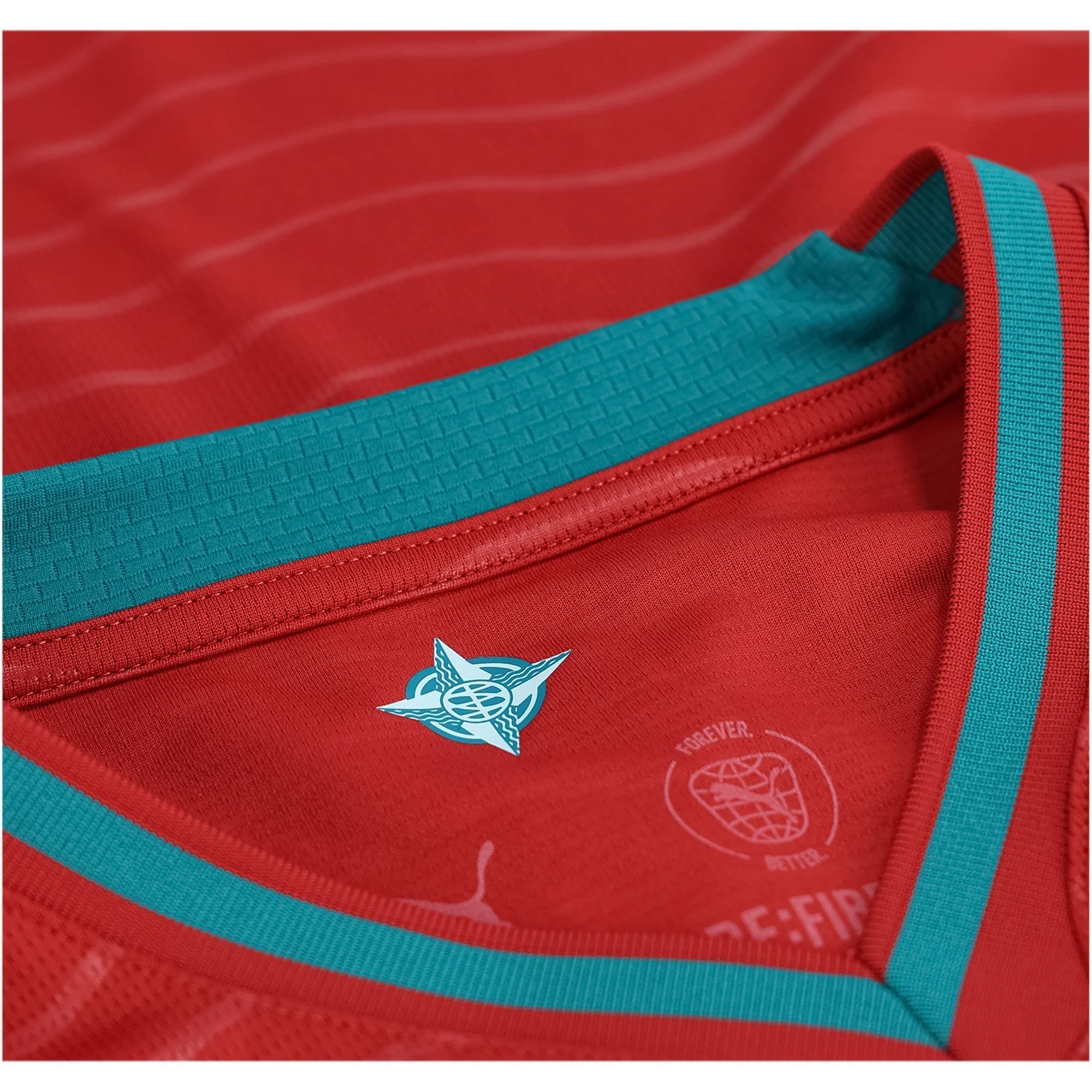 PUMA Men's Portugal Cristiano Ronaldo Home World Cup 2026 Soccer Jersey (Club Red/Green Lagoon)