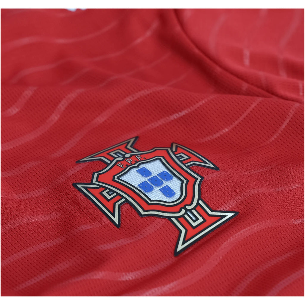 PUMA Men's Portugal Cristiano Ronaldo Home World Cup 2026 Soccer Jersey (Club Red/Green Lagoon)