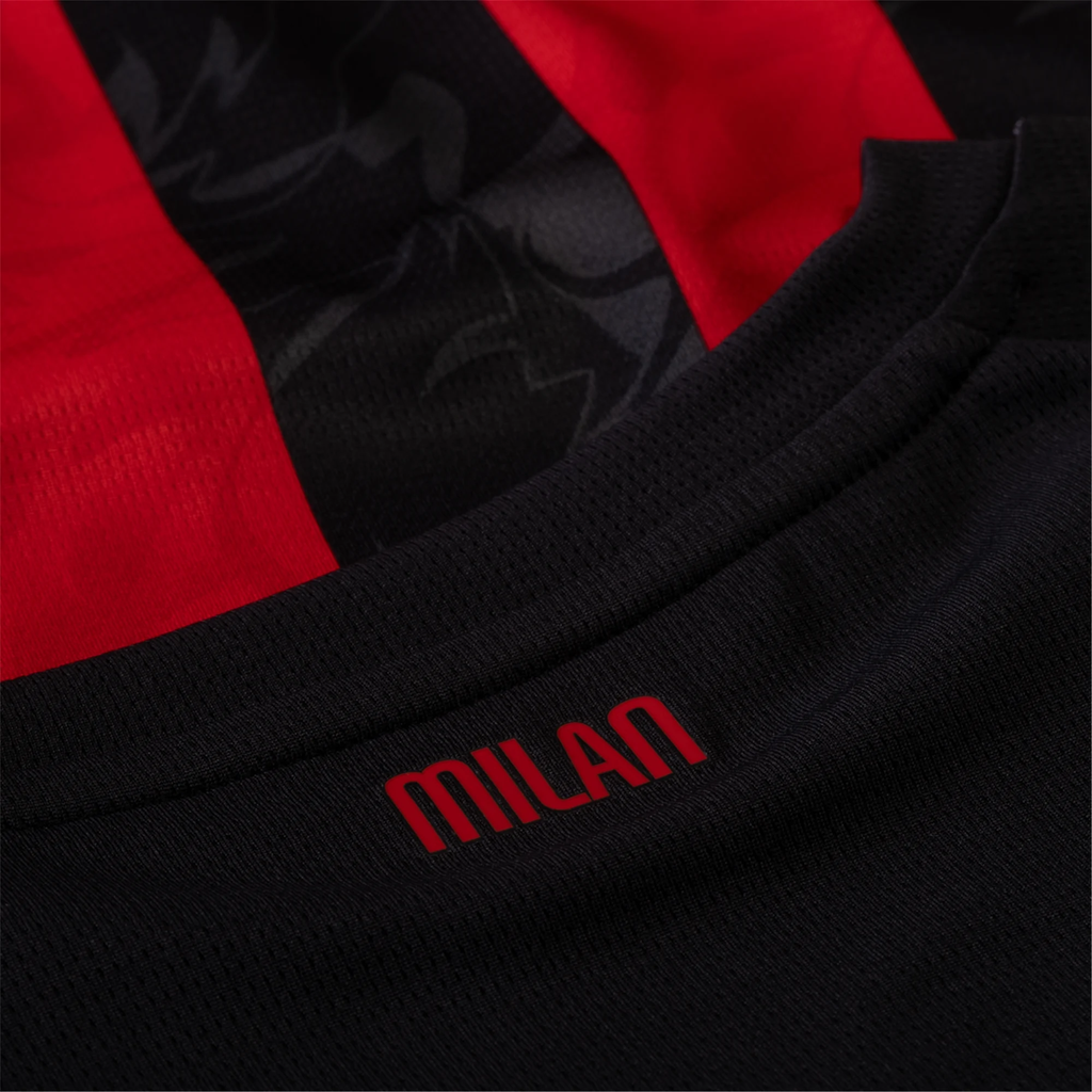 Puma AC Milan Long Sleeve Home Jersey w/ Champions League Patches 25/26 (Red/Black)