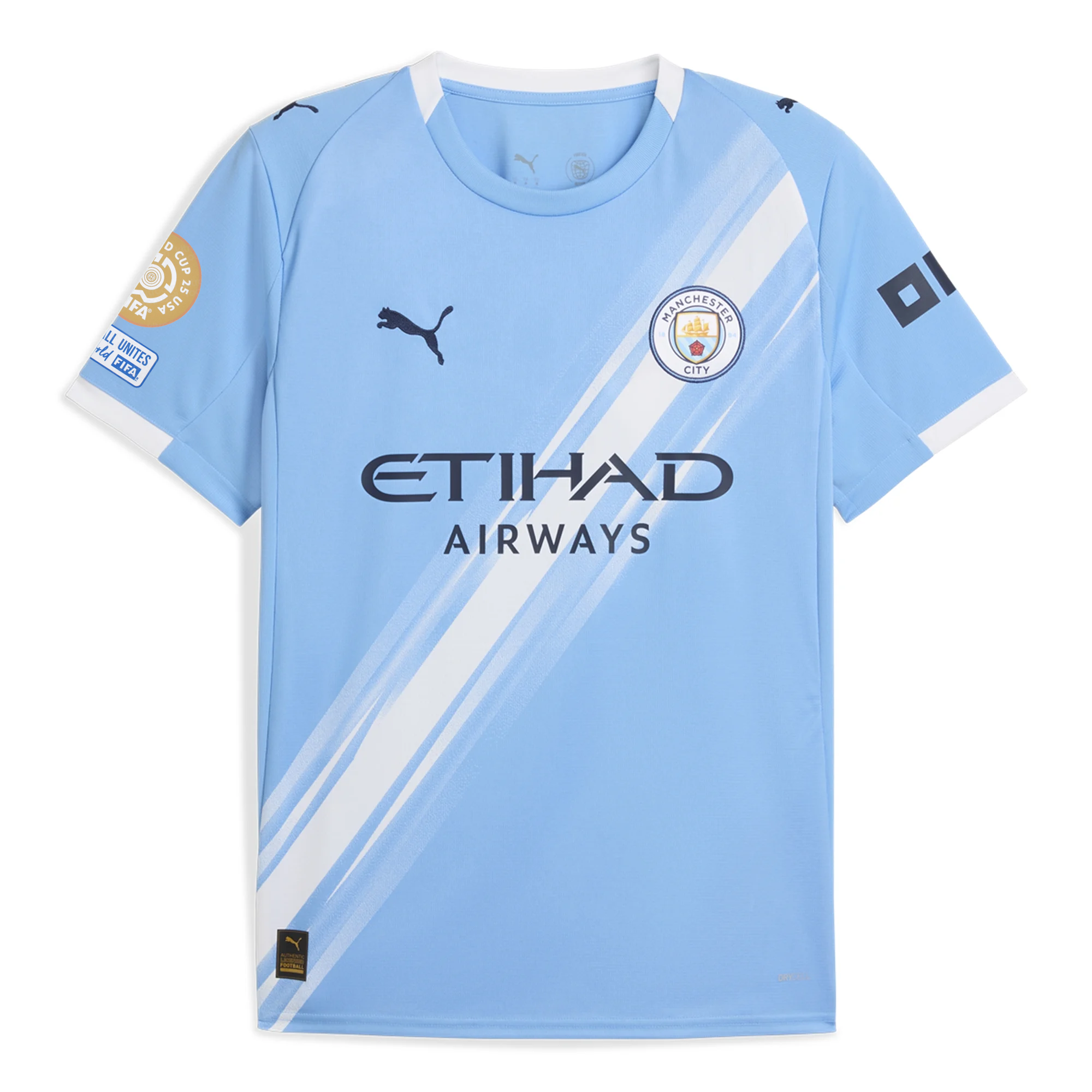 Puma Manchester City Home Jersey w/ Club World Cup Patches 25/26 (Team Light Blue/Puma White)