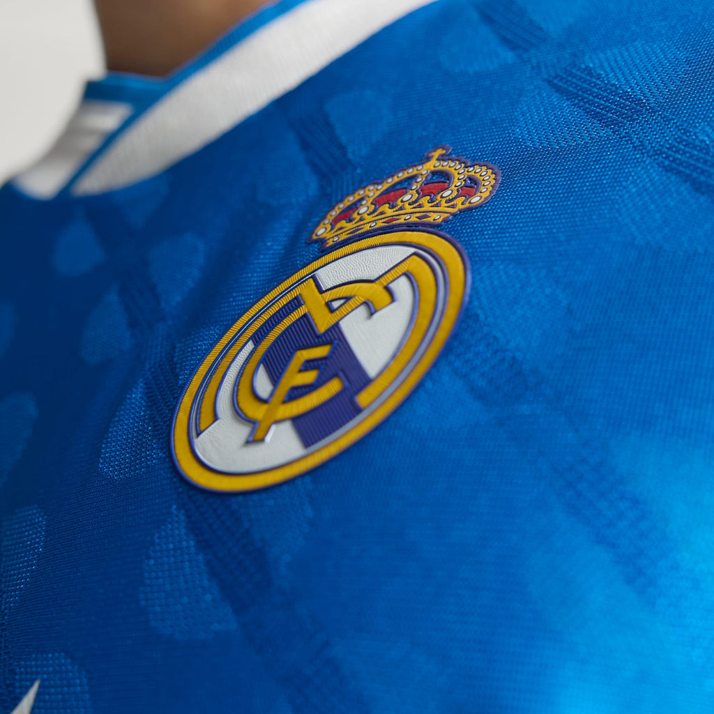 adidas Men's Camavinga Real Madrid 25/26 Authentic Third Jersey w/ Champions League Patches (Blue)