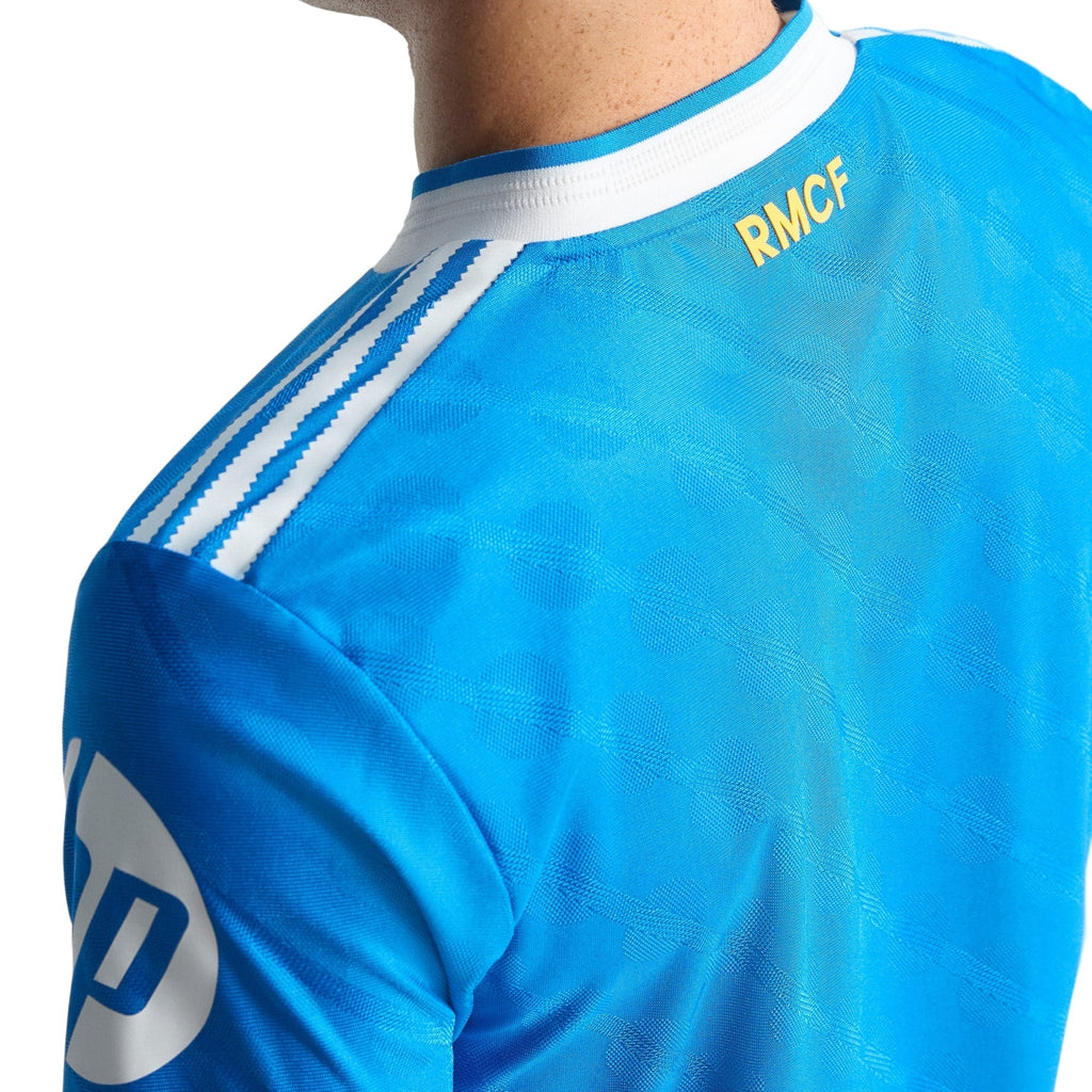 adidas Men's Camavinga Real Madrid 25/26 Authentic Third Jersey w/ Champions League Patches (Blue)