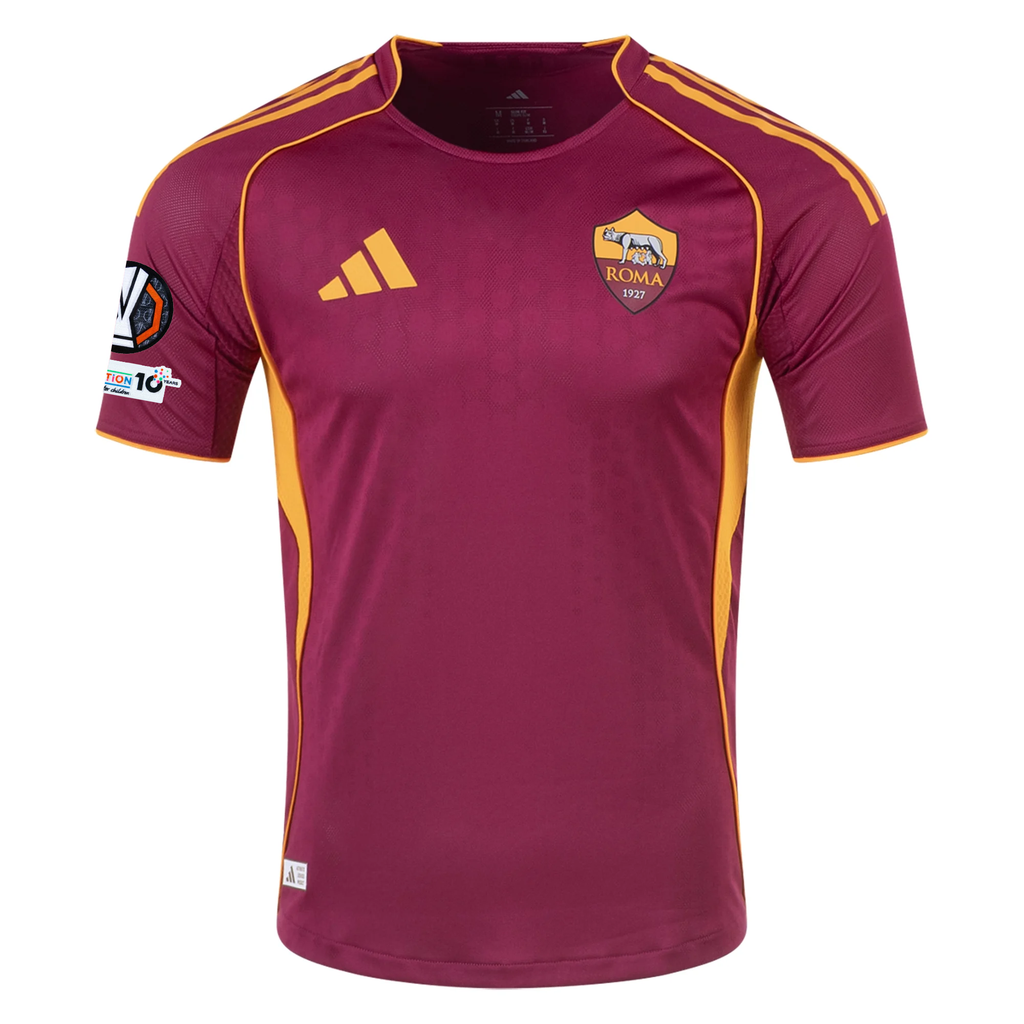 adidas Roma Authentic Artem Dovbyk Home Jersey w/ Europa League Patches 25/26 (Burgundy)