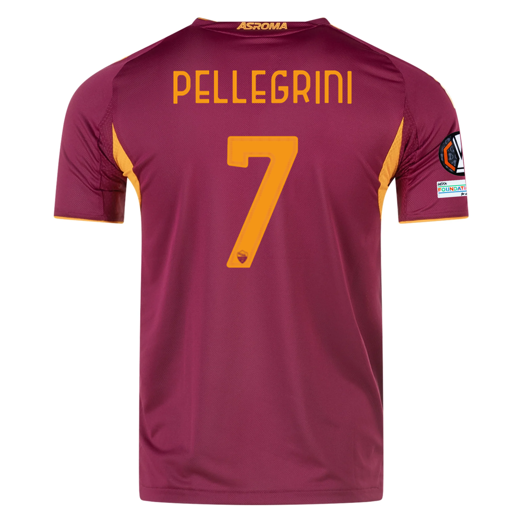 adidas Roma Authentic Lorenzo Pellegrini Home Jersey w/ Europa League Patches 25/26 (Burgundy)