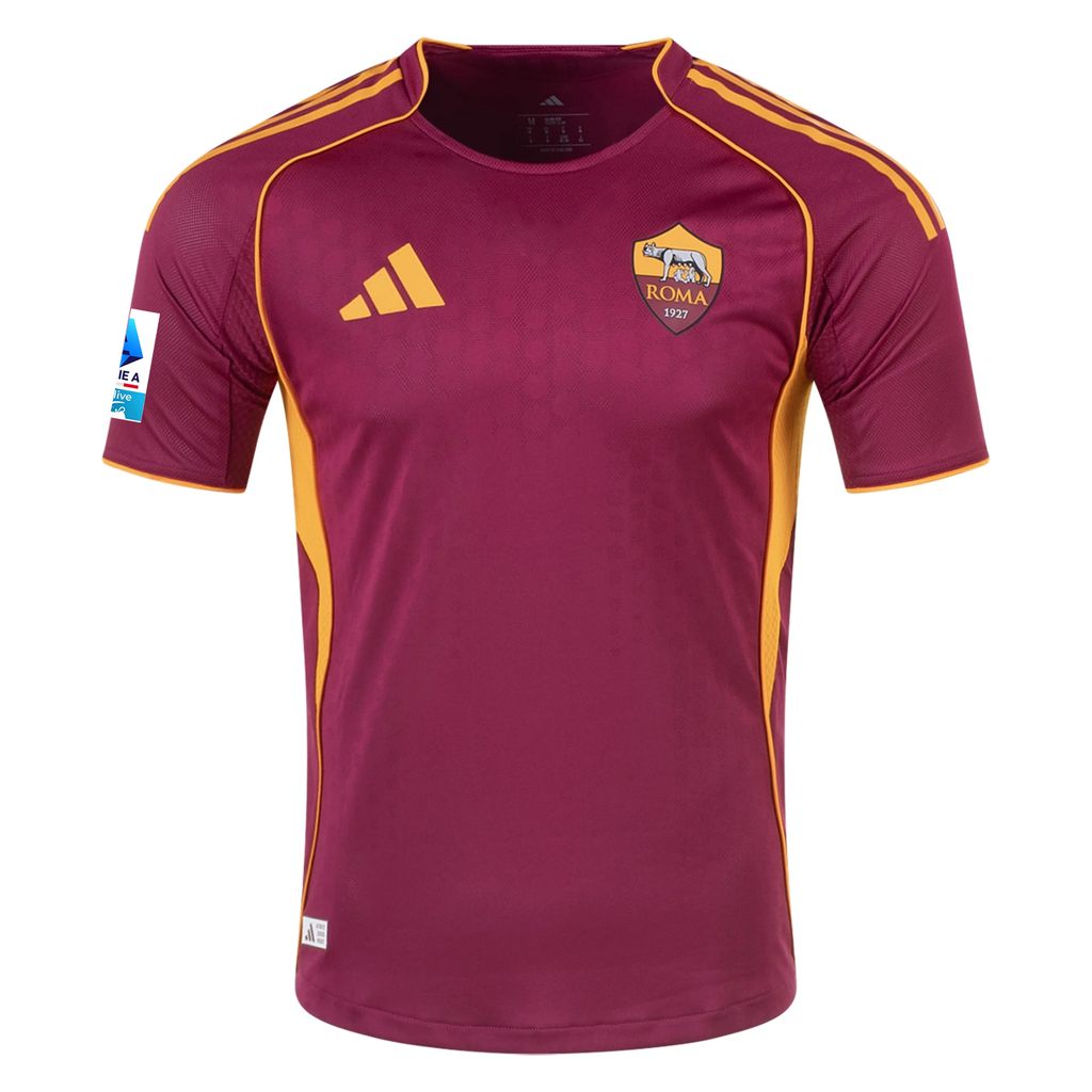 adidas Roma Authentic Evan Ndicka Home Jersey w/ Serie A Patch 25/26 (Burgundy)