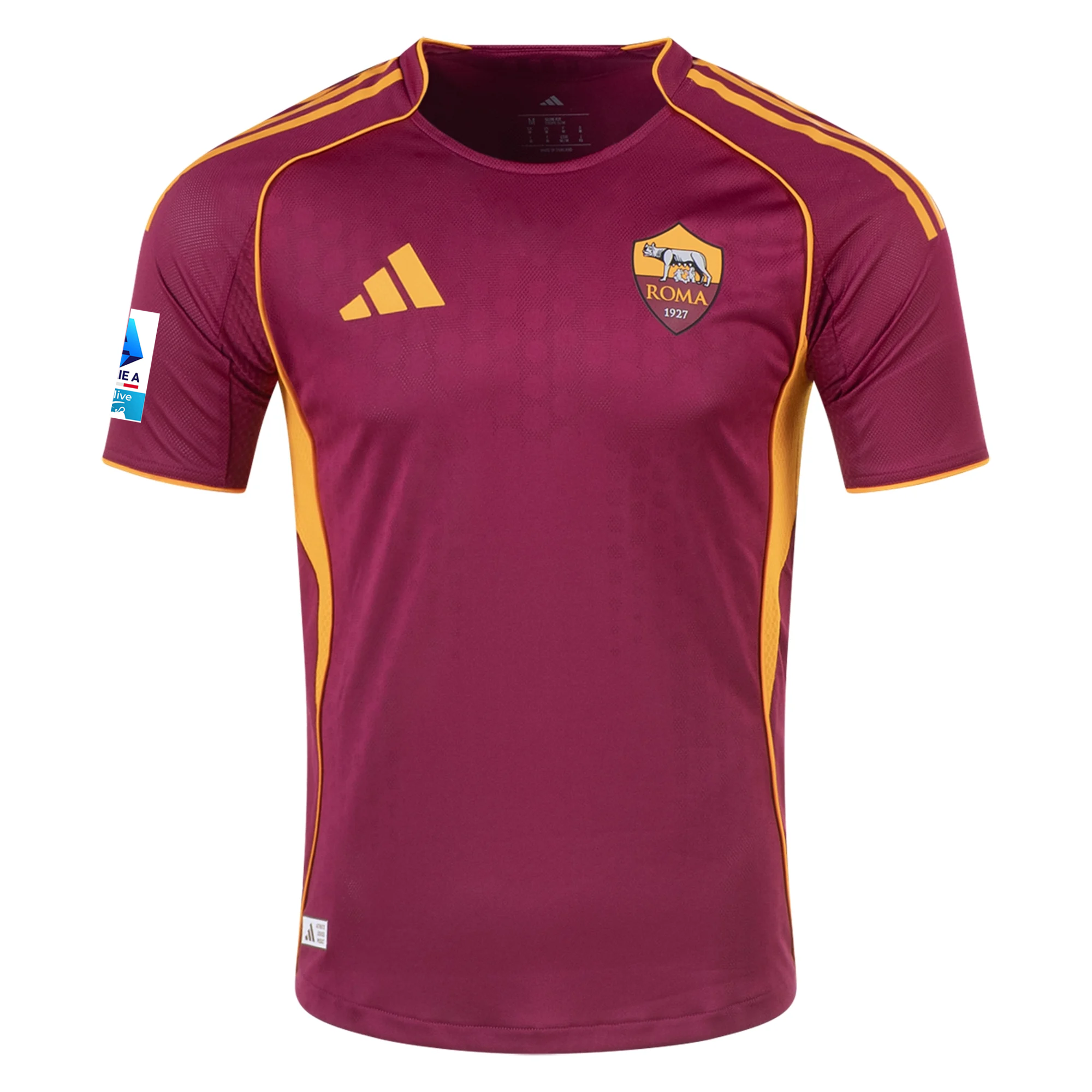 adidas Roma Authentic Evan Ndicka Home Jersey w/ Serie A Patch 25/26 (Burgundy)