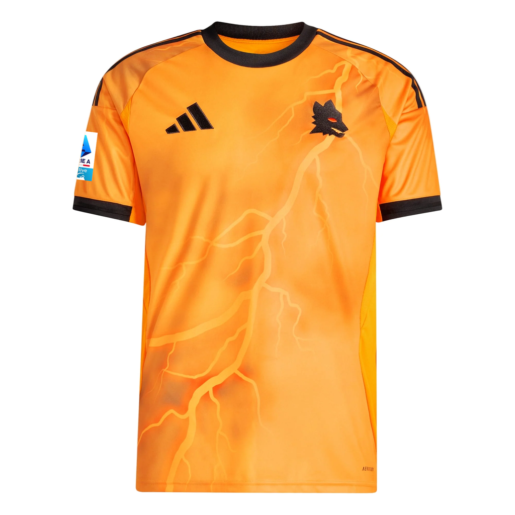 adidas Roma Leon Bailey Away Jersey w/ Serie A Patch 25/26 (Orange/Black)