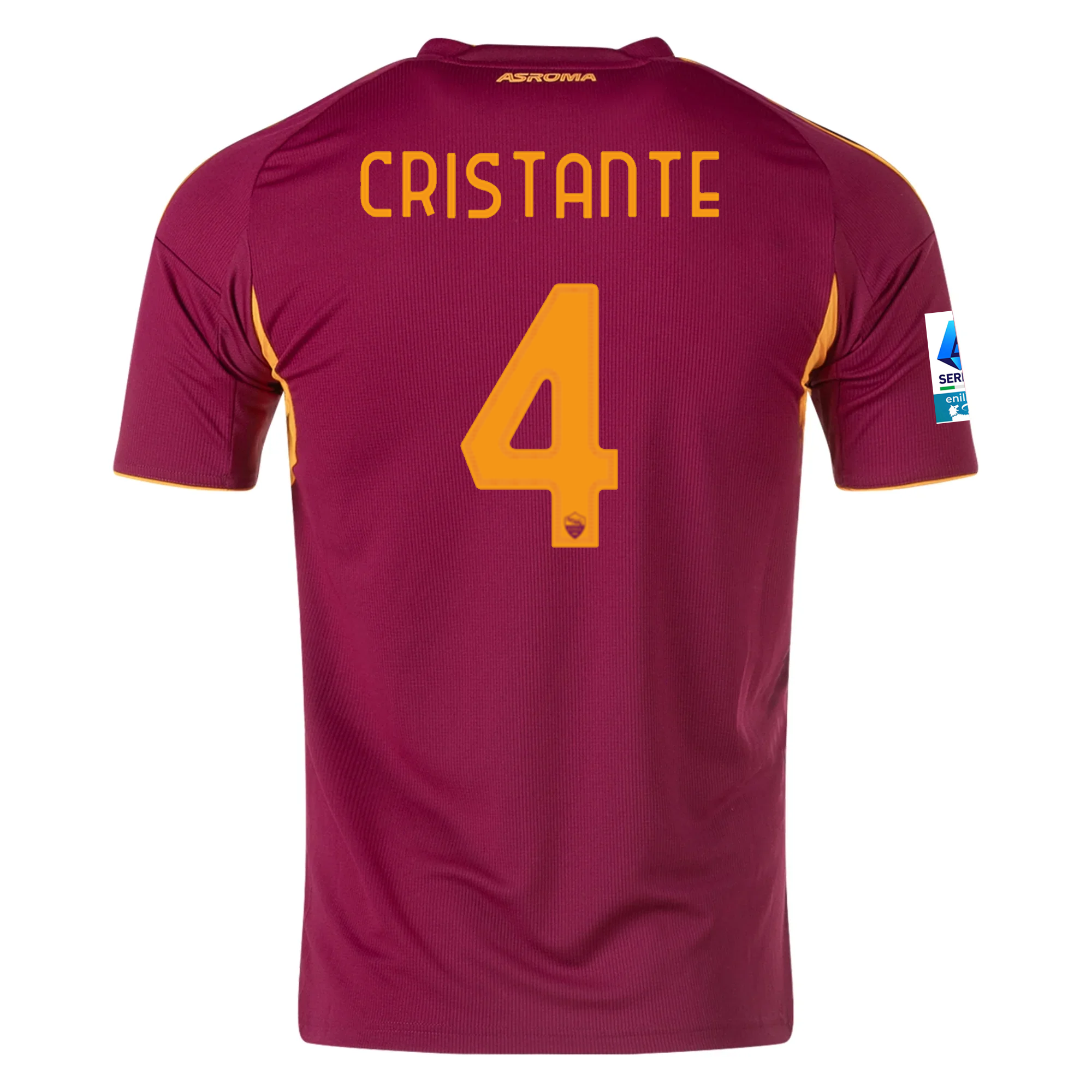 adidas Men's Roma Bryan Crsitante Home Jersey w/ Serie A Patch 25/26 (Burgundy)