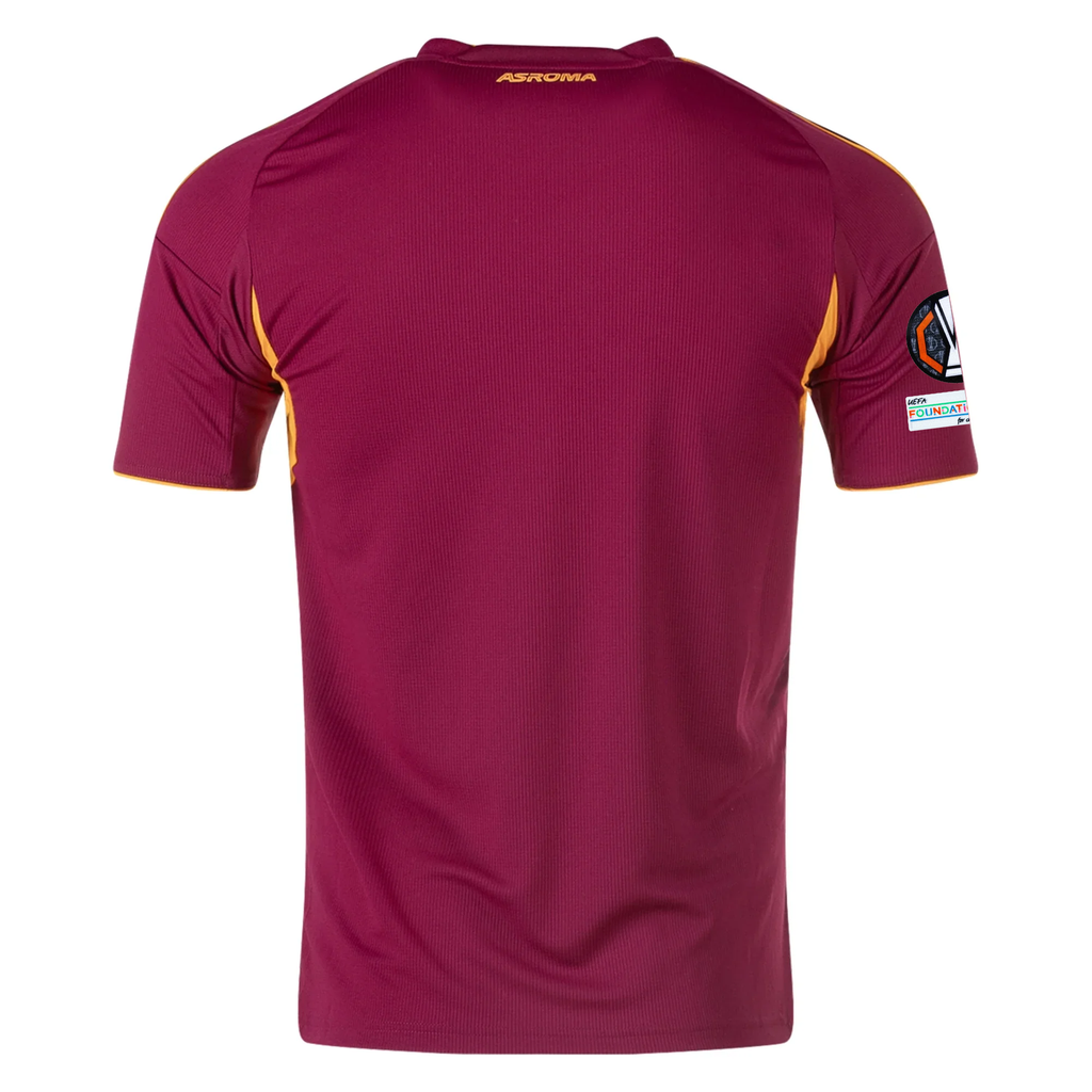 adidas Men's Roma Home Jersey w/ Europa League Patches 25/26 (Burgundy)