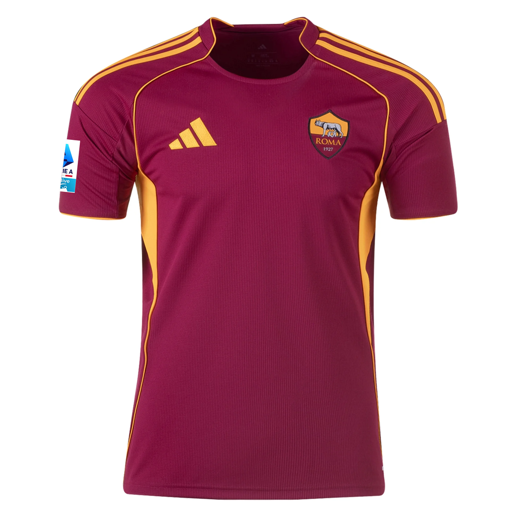 adidas Men's Roma Leon Bailey Home Jersey w/ Serie A Patch 25/26 (Burgundy)