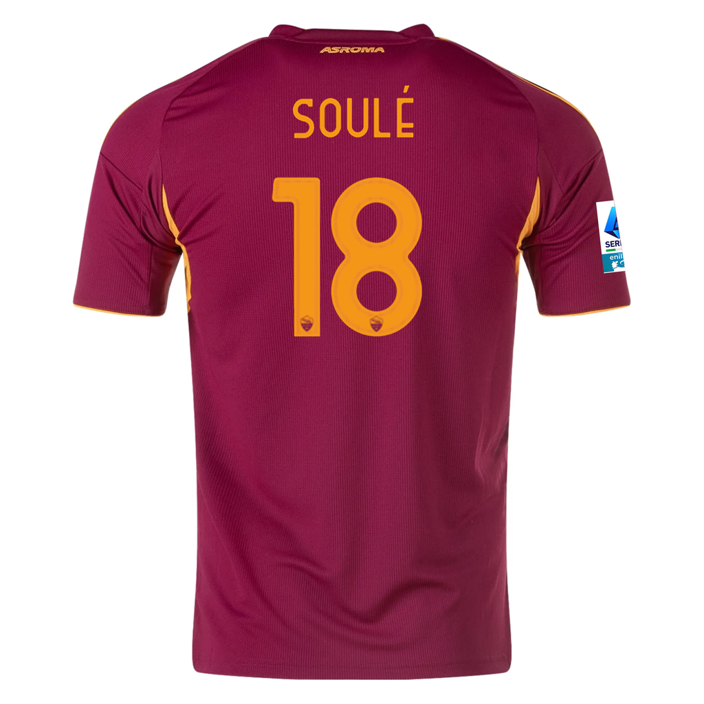 adidas Men's Roma Matías Soulé Home Jersey w/ Serie A Patch 25/26 (Burgundy)