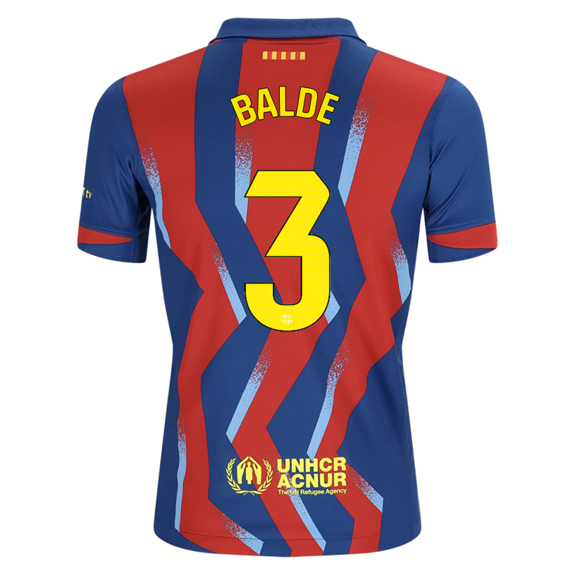Nike Youth Balde FC Barcelona 4th Soccer Jersey 25/26 (Gym Blue/Salsa Red)