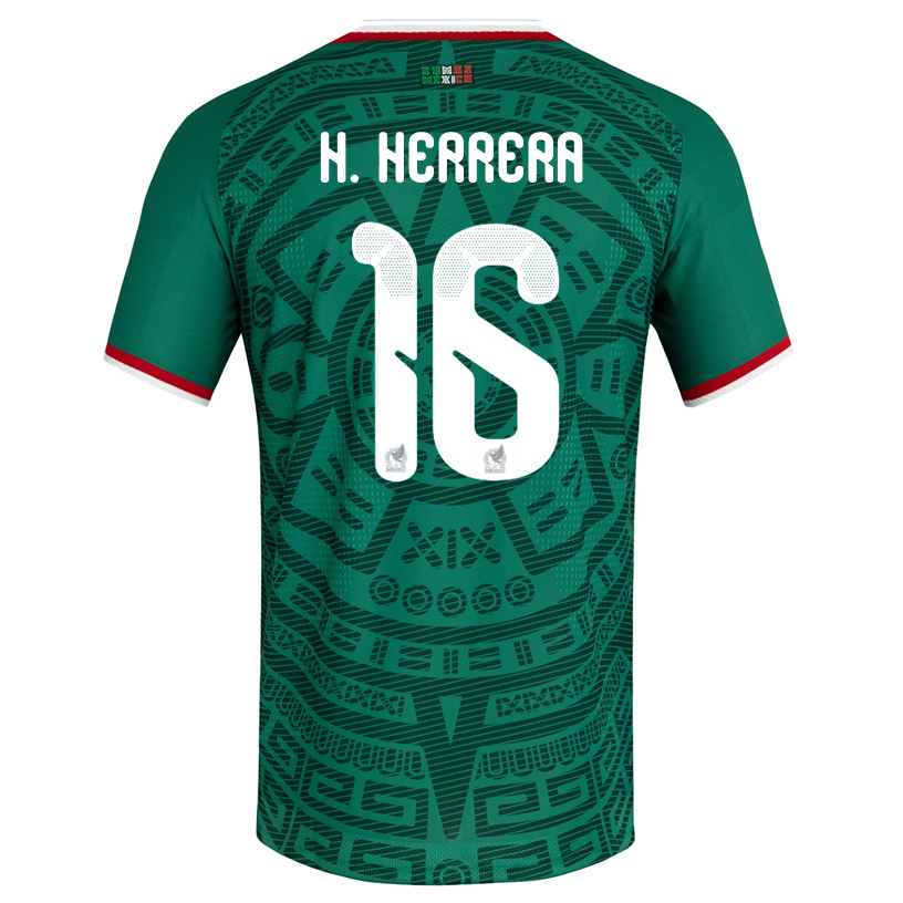 adidas Men's H. Herrera Mexico Authentic Home 2026 World Cup Jersey (Bold Green)