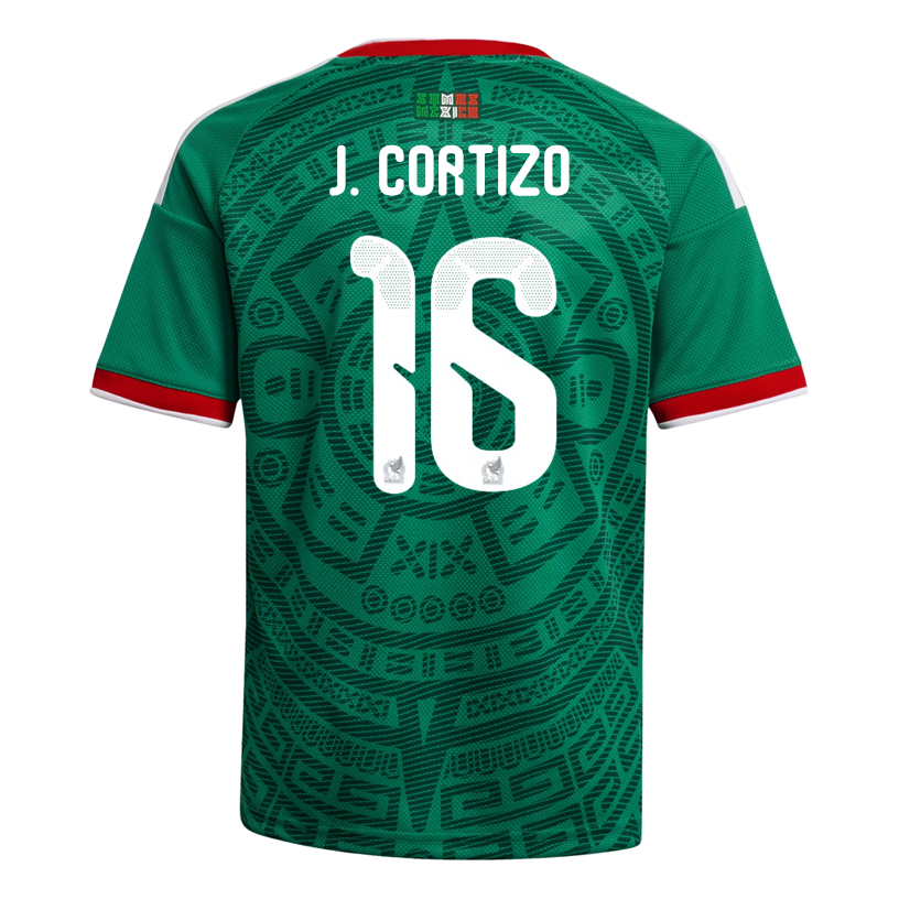 adidas Youth J. Cortizo Mexico 2026 Home World Cup Jersey (Bold Green)