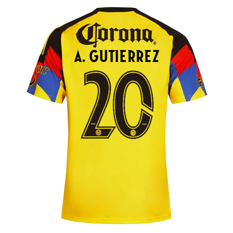 adidas Men's A. Gutiierrez Club America Home Jersey 25/26 (Yellow)