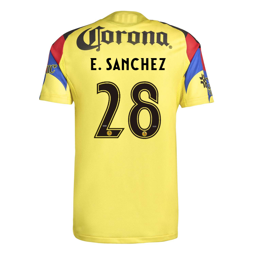 adidas E. Sanchez Men's Club America 25/26 Authentic Home Jersey (Yellow)
