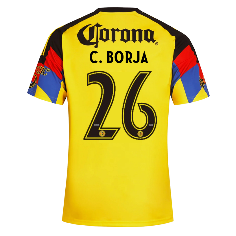 adidas Men's C. Borja  Club America Home Jersey 25/26 (Yellow)