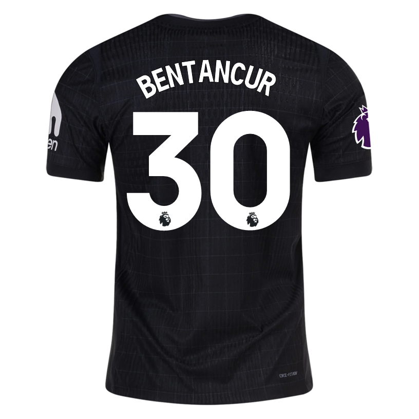 Nike Bentancur Tottenham Hotspur Authentic Away Jersey 25/26 w/ EPL Patch (Black/Iron)