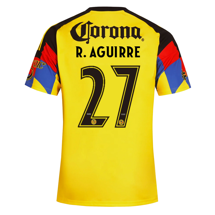 adidas Men's R. Aguirre  Club America Home Jersey 25/26 (Yellow)
