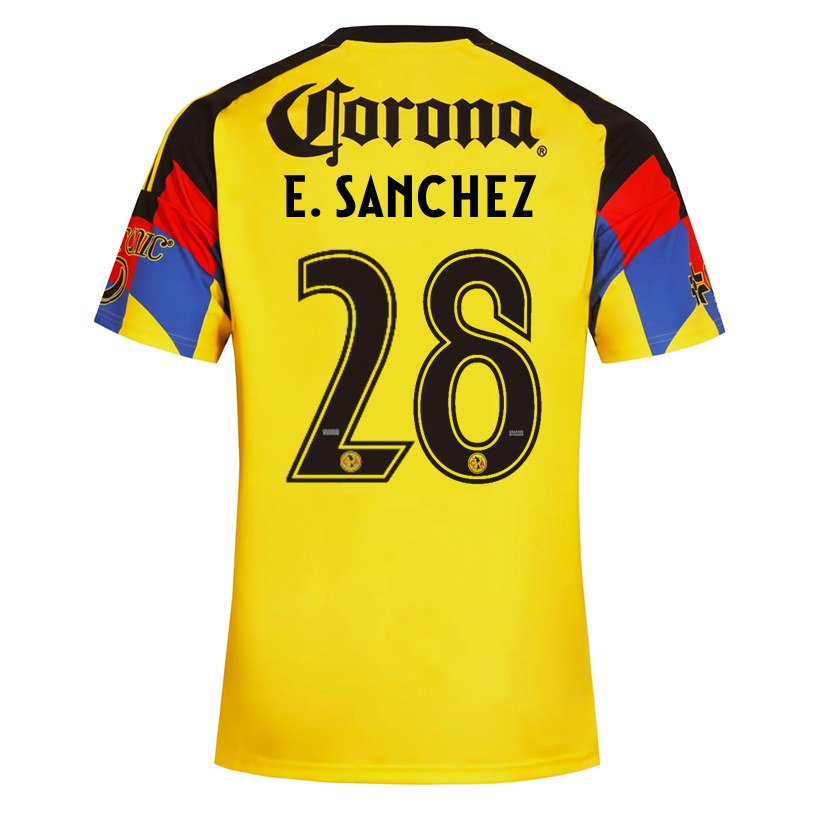 adidas Men's E. Sanchez  Club America Home Jersey 25/26 (Yellow)
