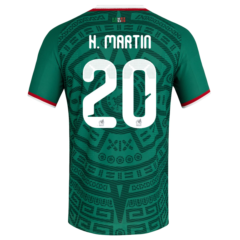 adidas Men's H. Martin Mexico Authentic Home 2026 World Cup Jersey (Bold Green)