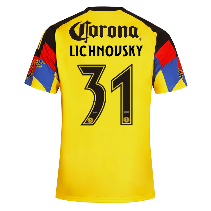 adidas Men's Lichnovsky  Club America Home Jersey 25/26 (Yellow)