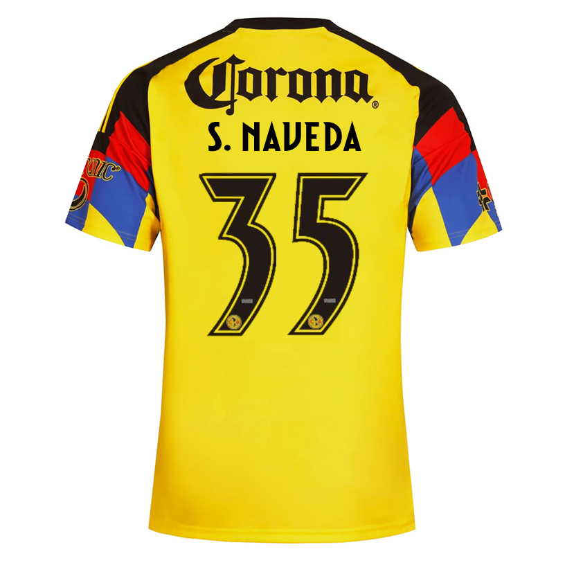 adidas Men's S. Naveda  Club America Home Jersey 25/26 (Yellow)