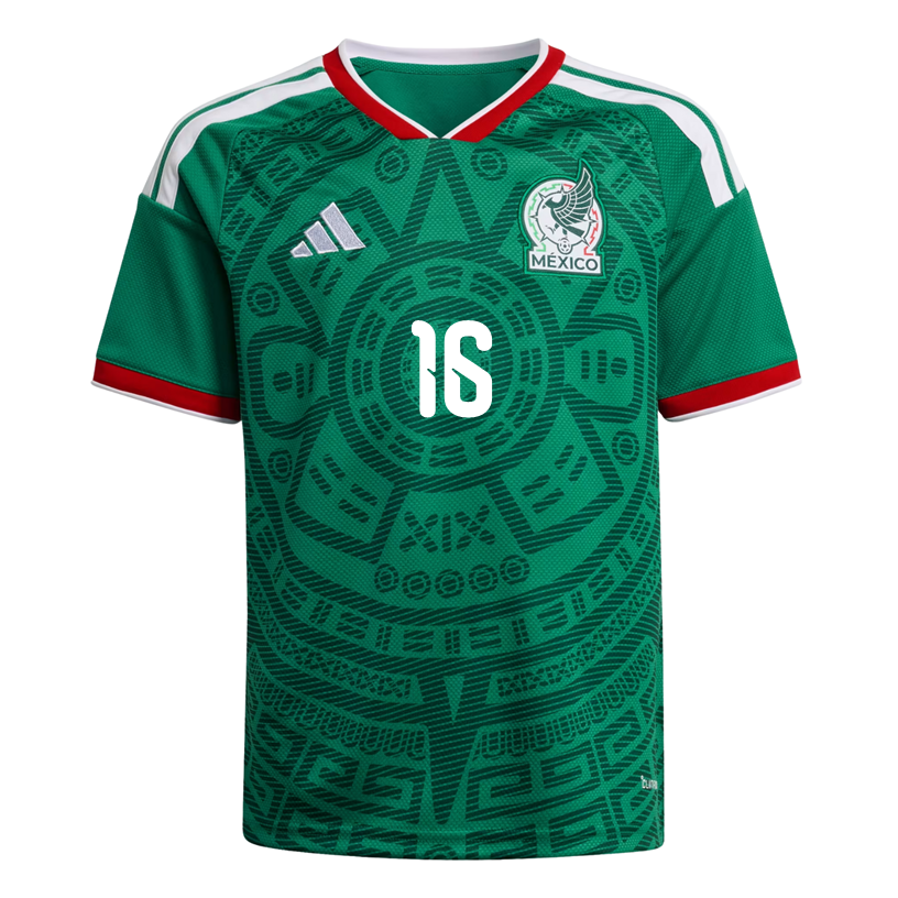 adidas Youth J. Cortizo Mexico 2026 Home World Cup Jersey (Bold Green)