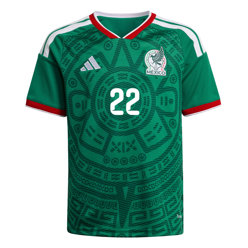 adidas Youth H. Lozano Mexico 2026 Home World Cup Jersey (Bold Green)