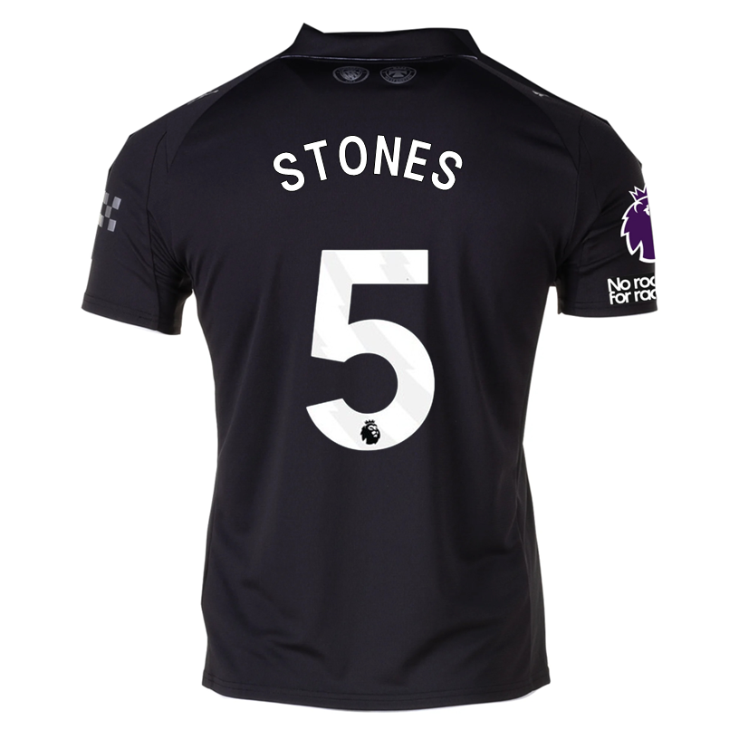 Puma Stones Men's Manchester City Away Jersey 25/26 w/ NRFR + EPL Patches (Puma Black)