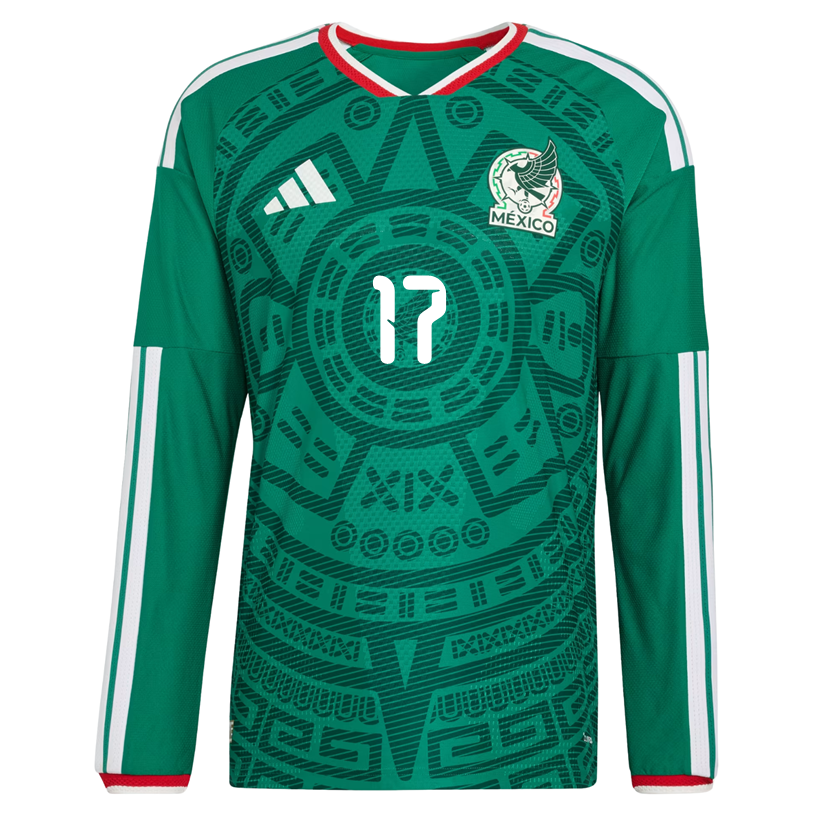 adidas Men's J. Corona Mexico Long-Sleeve Authentic Home Jersey 2026 (Bold Green)