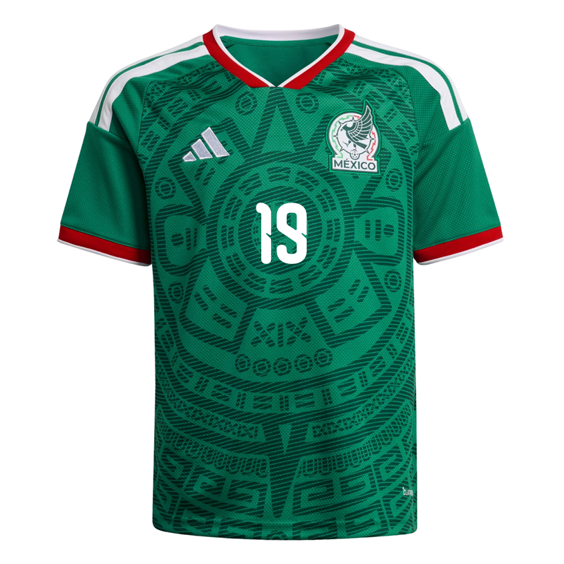 adidas Youth J. Sanchez Mexico 2026 Home World Cup Jersey (Bold Green)
