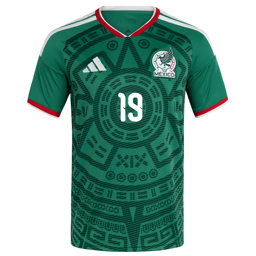 adidas Men's J. Sanchez Mexico Authentic Home 2026 World Cup Jersey (Bold Green)