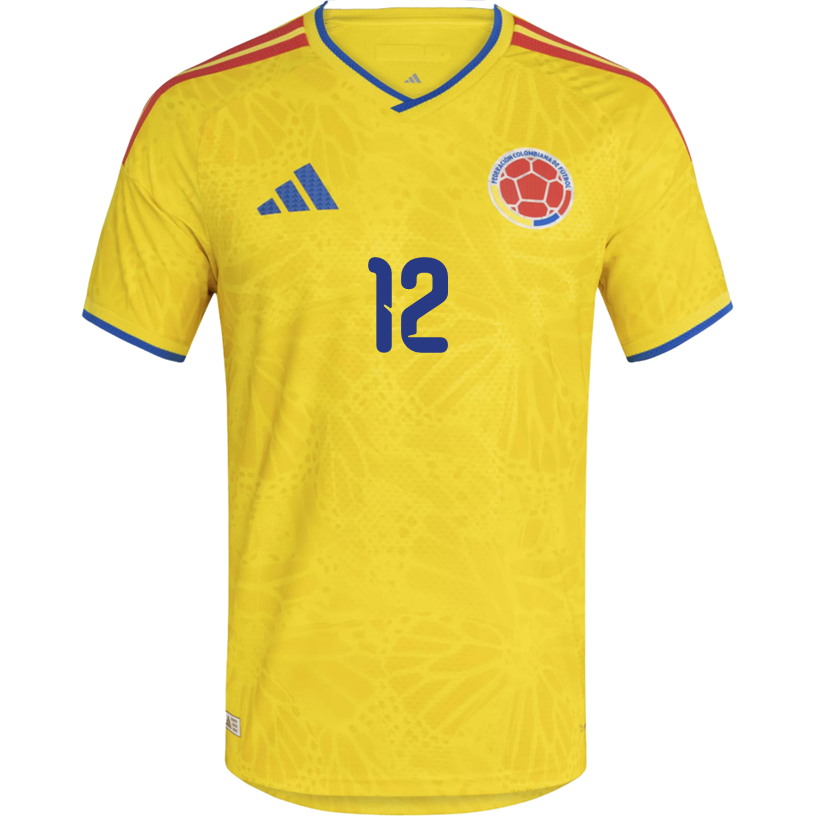 adidas Men's Vargas Colombia 2026 Authentic Home Jersey (Impact Yellow)