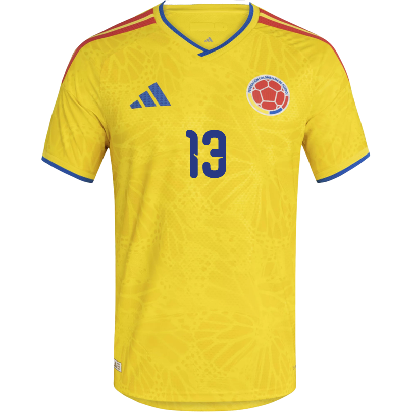 adidas Men's Mina Colombia 2026 Authentic Home Jersey (Impact Yellow)