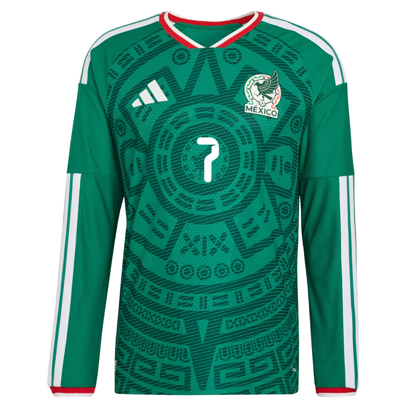 adidas Men's G. Mora Mexico Long-Sleeve Authentic Home Jersey 2026 (Bold Green)