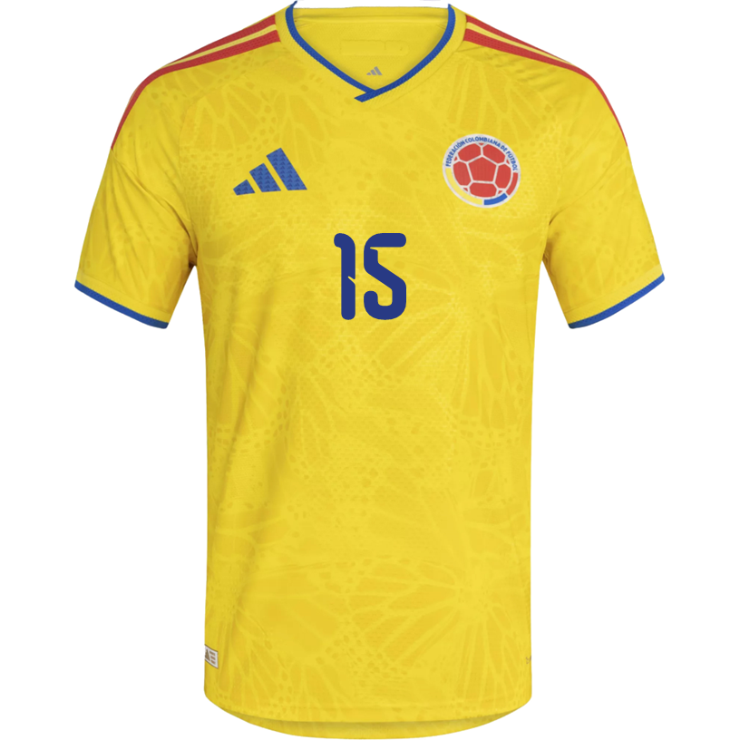 adidas Men's Uribe Colombia 2026 Authentic Home Jersey (Impact Yellow)