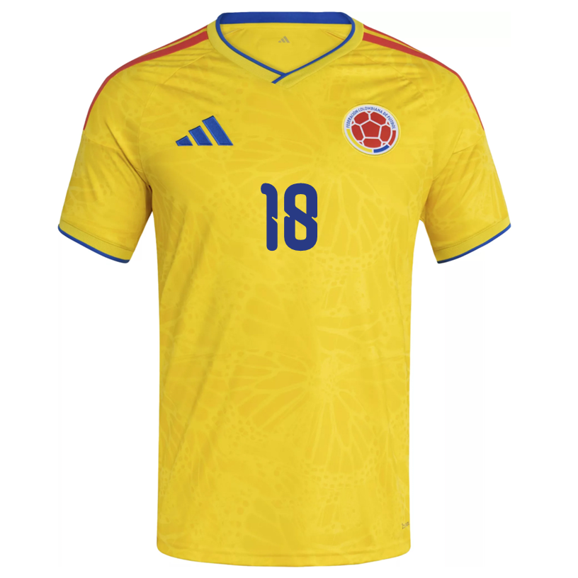 adidas Men's Sinisterra Colombia 2026 Home Jersey (Impact Yellow)