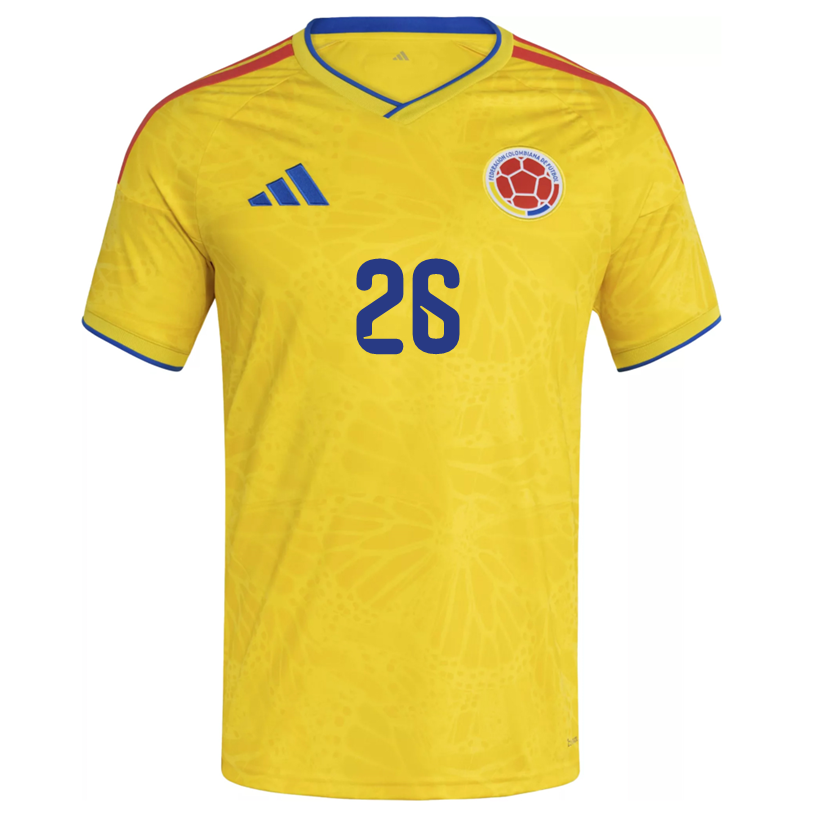 adidas Men's Machado Colombia 2026 Home Jersey (Impact Yellow)