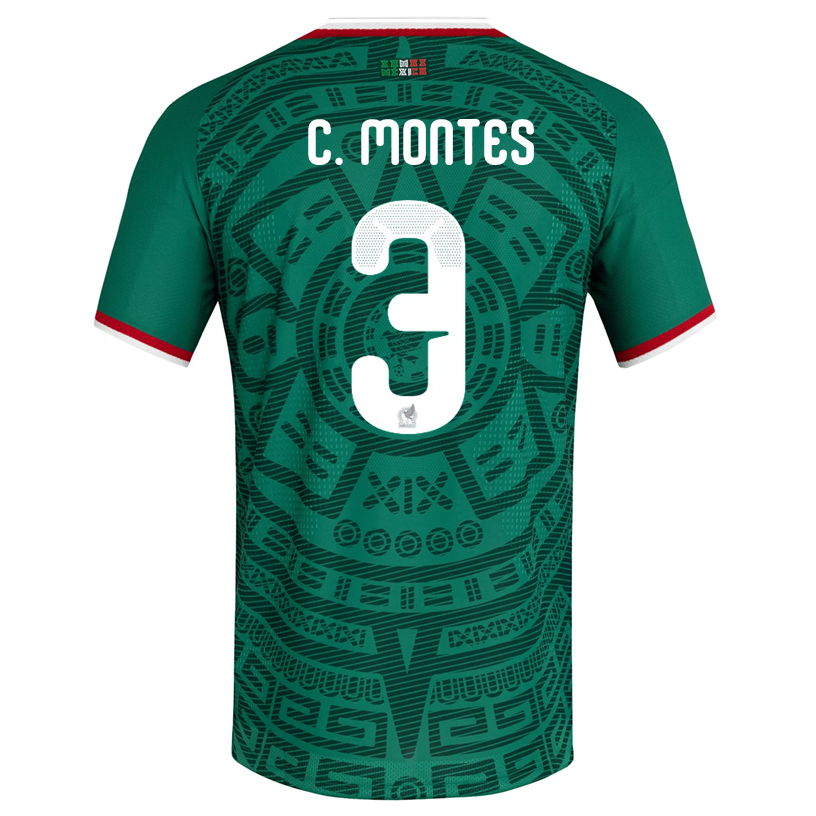 adidas Men's C. Montes Mexico Authentic Home 2026 World Cup Jersey (Bold Green)